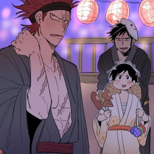 🎇_ Kidd, Law, Luffy, _festival_🎇