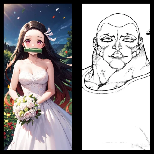 Nezuko Kamado and Jack Hanma