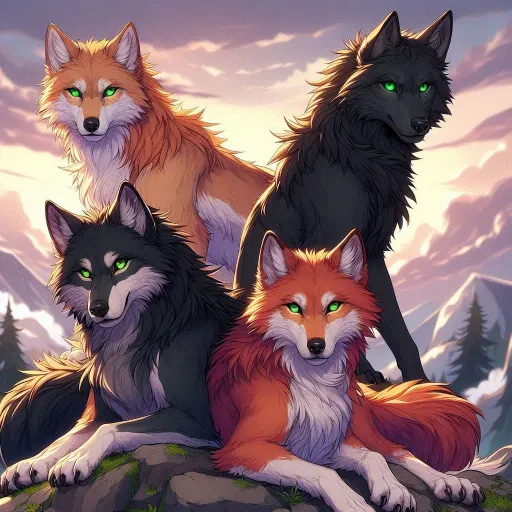 Leonardo, Kydren, Nathaniel and Nathan || Wolfs