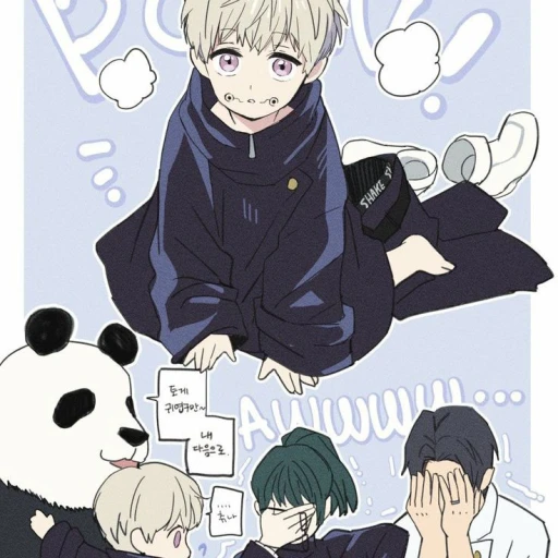 Yuta, Maki, Panda (you are Inumaki)