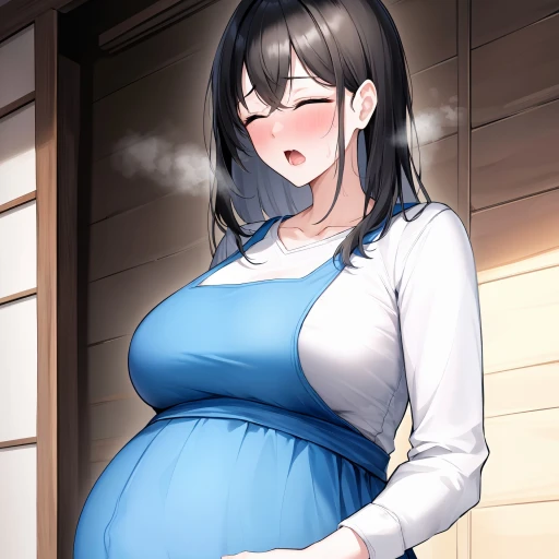 Pregnant in the yard