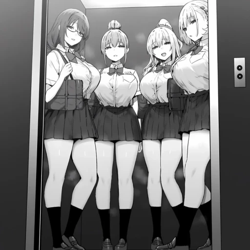 4 Girls In Elevator