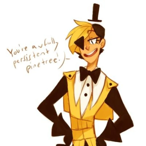 Bill Cipher (human au)