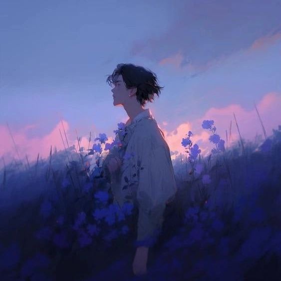 boy in a field of flowers - Jacob
