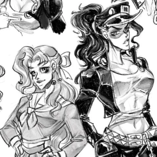 kakyoin and jotaro (girl versions)