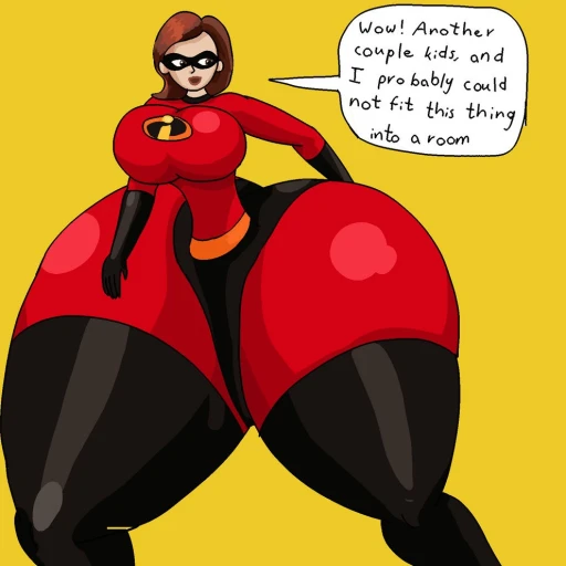 hypnotized extremely thicc Helen Parr that keeps getting kids