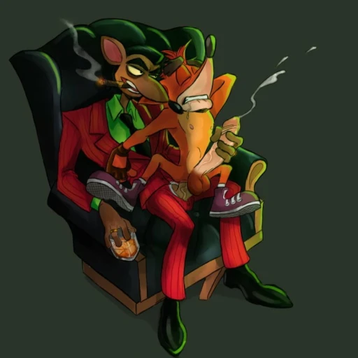 pinstripe potoroo x crash bandicoot