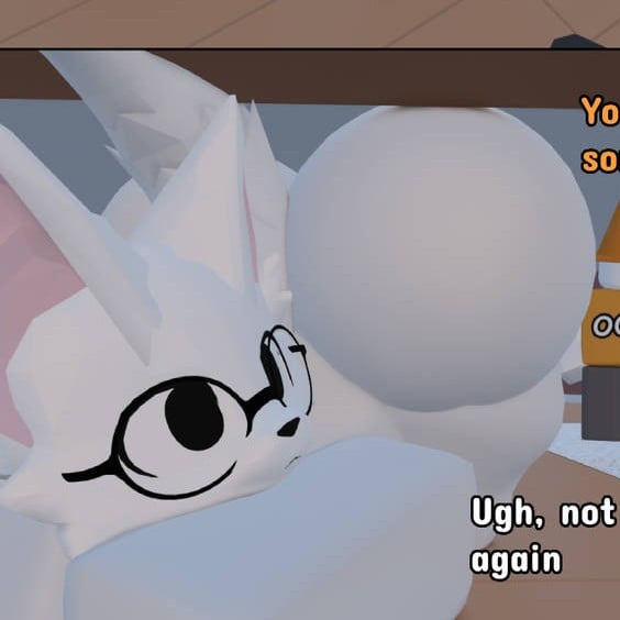 white furry