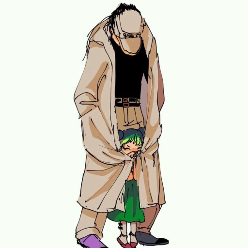 jotaro and jolyne as a 6 years old