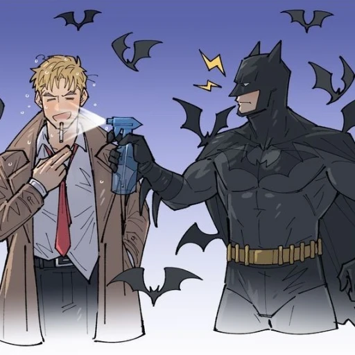 John Constantine y Bruce Wayne