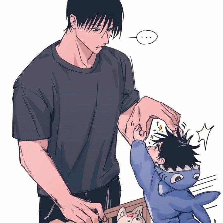 toji (her husband) and (her stepson) megumi