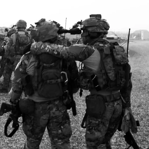 The group of enemy soldiers