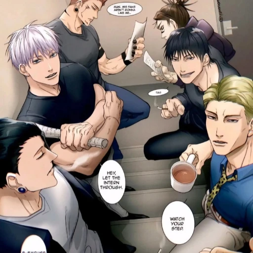 Geto, Choso, Nanami, Gojo, Sukunai, Toji