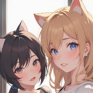 Cat girls roomates