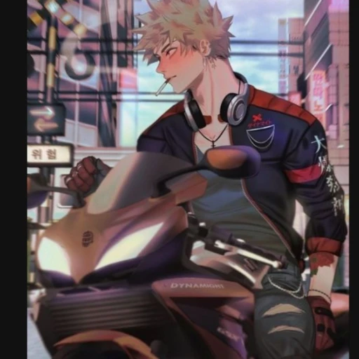 Katsuki Bakugou Biker
