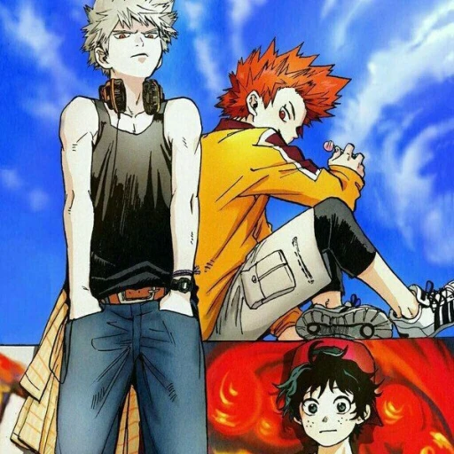 Bakugo Katsuki, Midoriya Izuku and Eijiro Kirishima