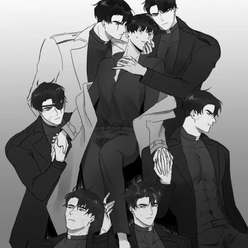 an omega and 6 hearts