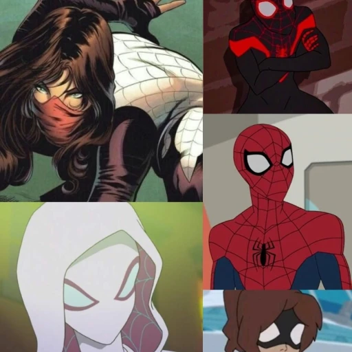 (Team Spider) Miles Morales, Gwen Stacy, Cindy Moon and Anya Heart