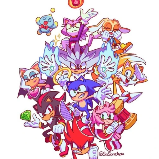 sonic and his friends