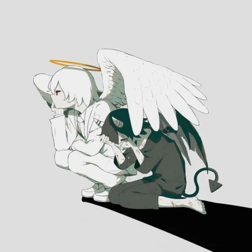 an angel and a demon