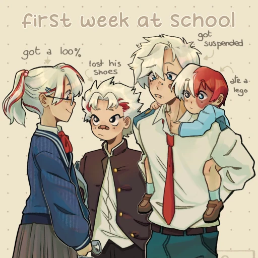 Todoroki family kids!