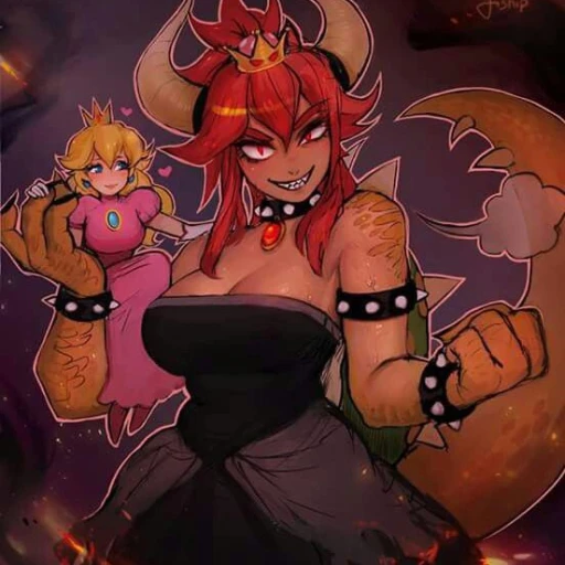 Bowsette and Peach