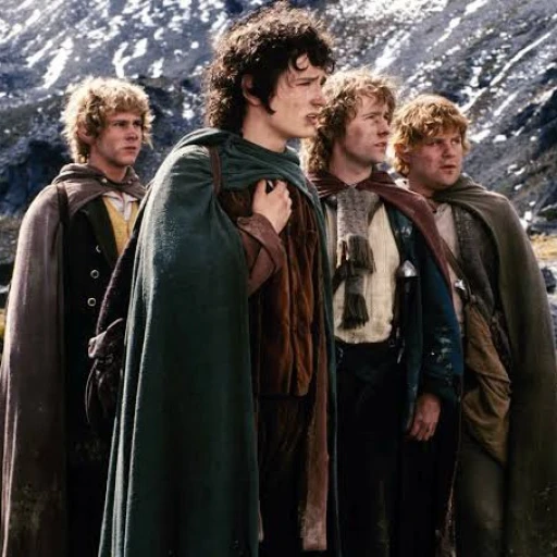 Frodo, Pippin, Merry y Sam
