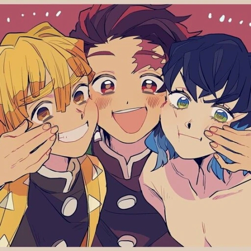 inosuke, zenitsu and tanjiro
