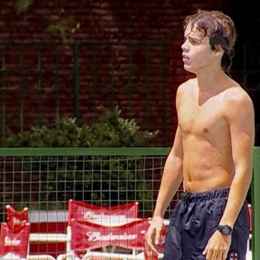 Pablo Bustamante in the pool