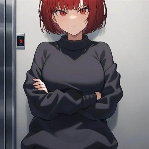 Mia trapped in elevator