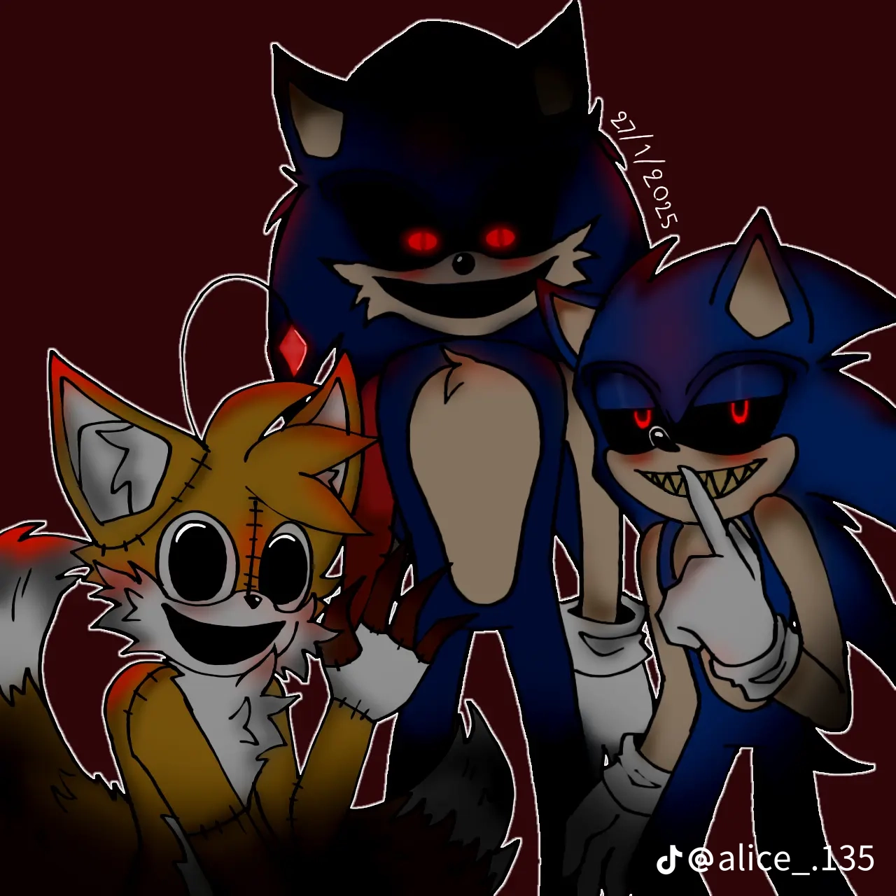 sonic.exe, kolossos y tails doll