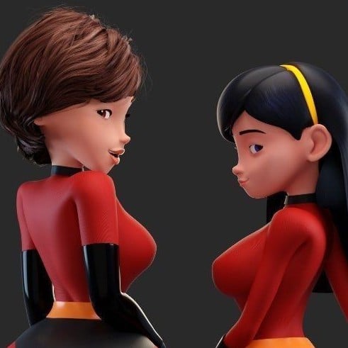 Helen Parr and Violet Parr