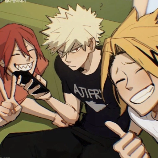 kirishima, denki and bakugou 💕🤫