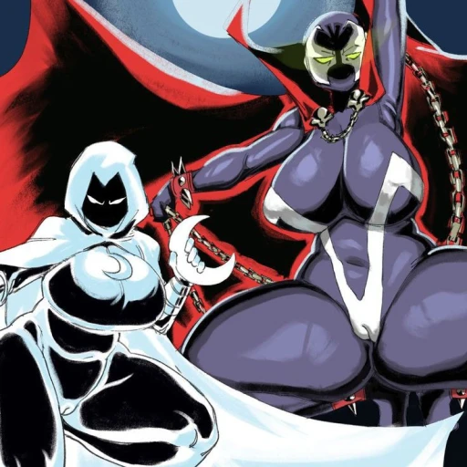 Moon Knight and Spawn (female)