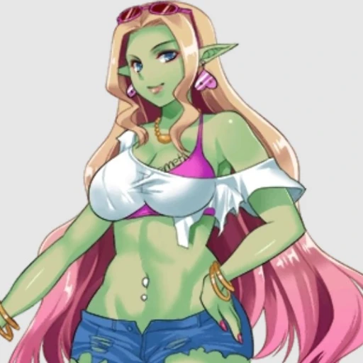 Ruka (Gyaru Female Orc-Goblin/Monster Girl)