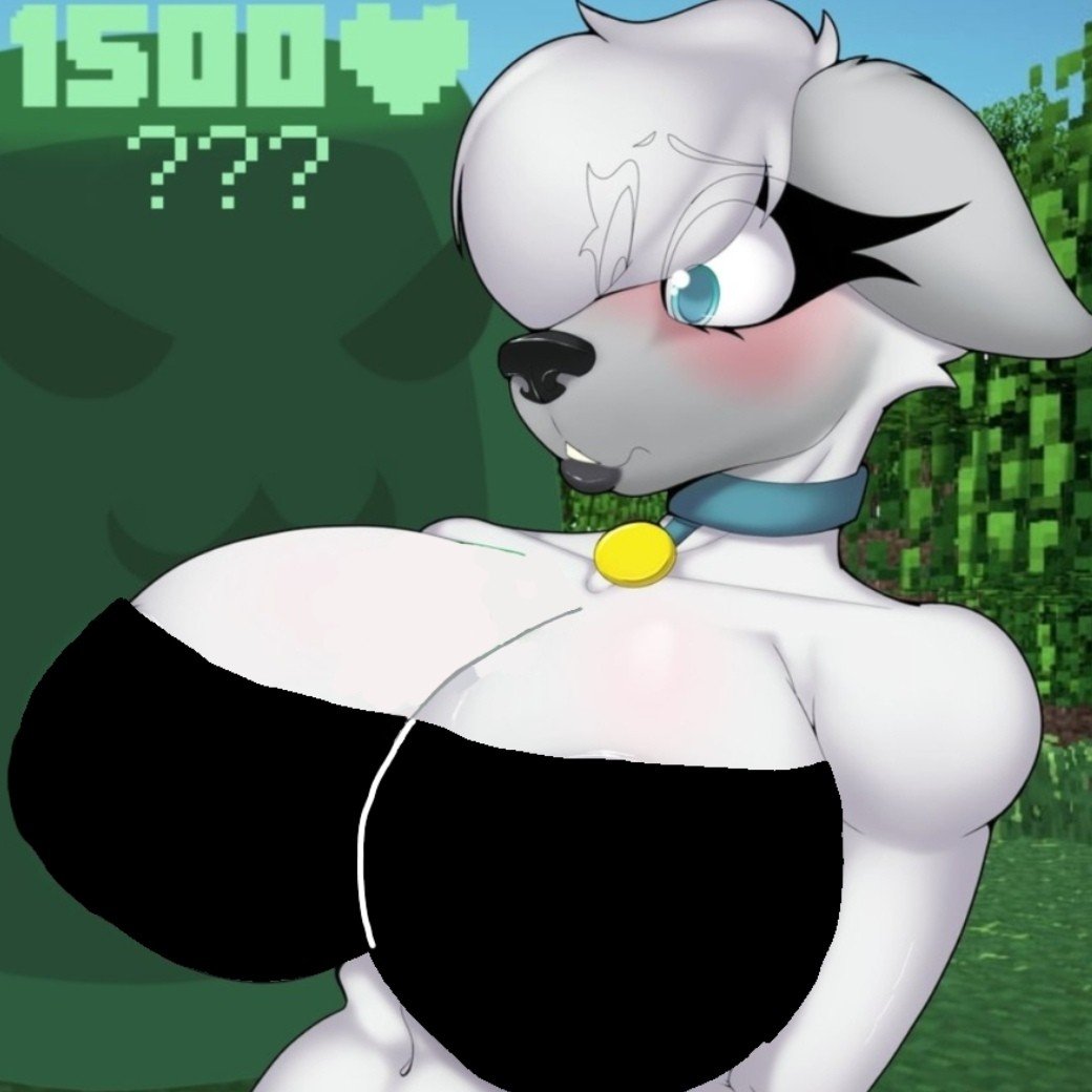 Minecraft white wolf