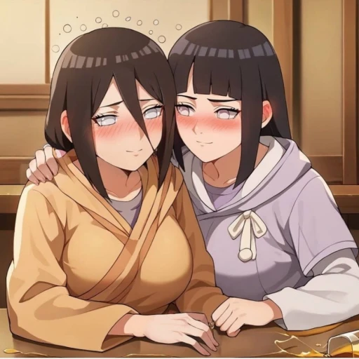 Drunk Hinata Hyuga and Hanabi Hyuga