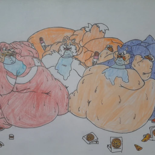 Fat Sonic, Tails, and Knuckles (the Sonic Heroes fat versions)