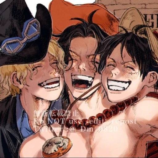 Ace, Sabo, and Luffy