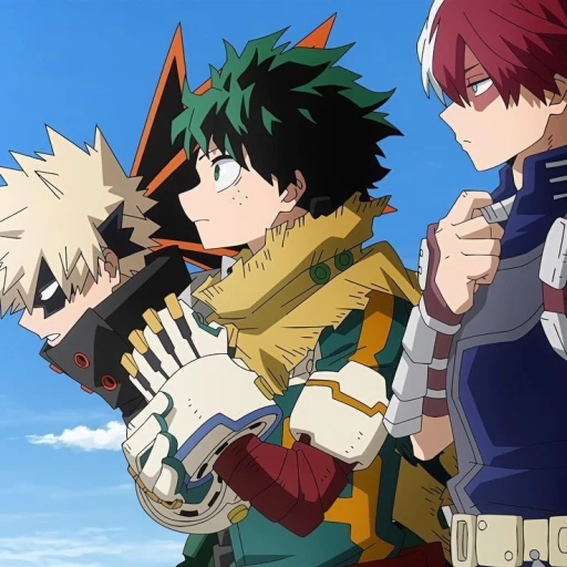 Bakugo, Izuku, and Todoroki