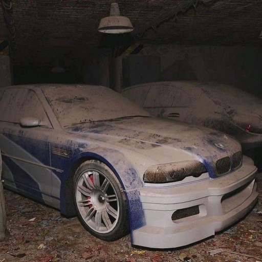 a dusty BMW