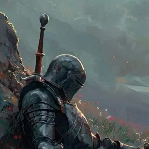 Knight in the meadow