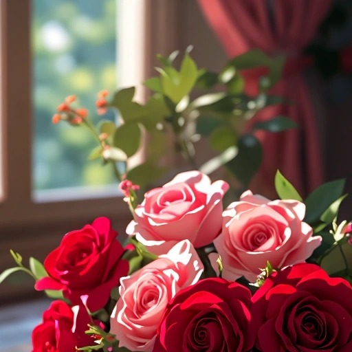 a bouquet of roses