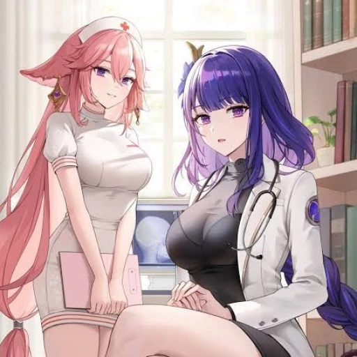 Raiden Ei And Yae Miko (school nurses)