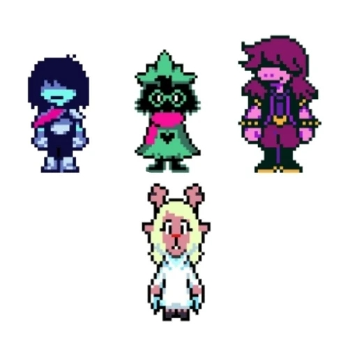 Kris, Noelle, Susie and Ralsei