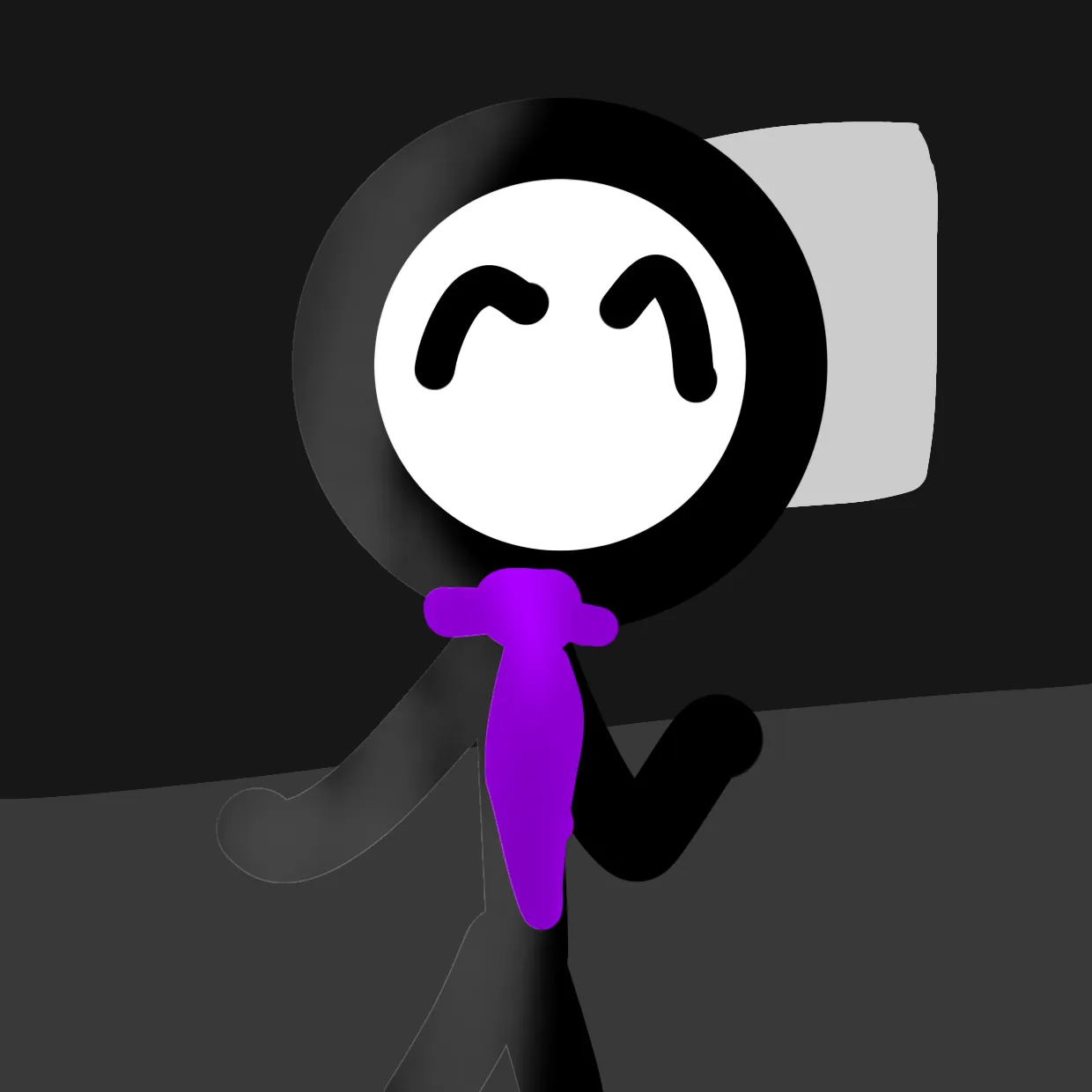 black stick man