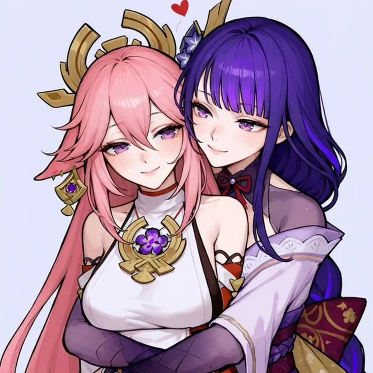 Raiden and Yae Miko