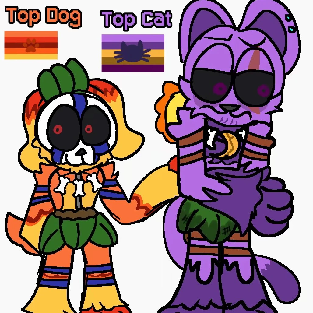 top cat x top dog 🧡💜