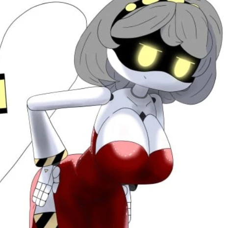 (murder Drones) V in a red dress
