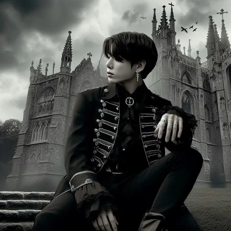 Jungkook undercover as a motorcycle guy